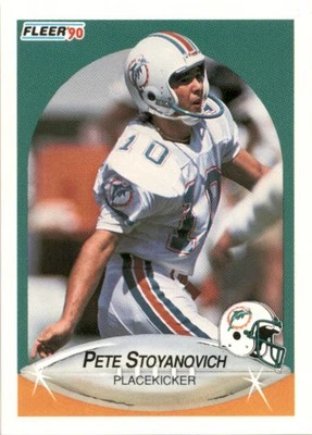 1990 Fleer Pete Stoyanovich #248 Miami Dolphins - Image 1 of 2