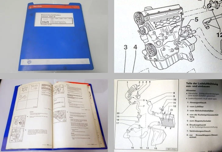 VW Passat B5 3B Reparaturleitfdaen 1.8 V5 Einspritzmotor ADR AEB ANB APT APU ARG - Image 1 of 1