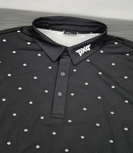 PXG Parsons Extreme Men's Black & White Floral Performance Golf Polo Shirt - Picture 1 of 6