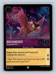 Archimedes - Exasperated Owl Common Shimmering Skies 39/204 Disney Lorcana TCG - Picture 1 of 2