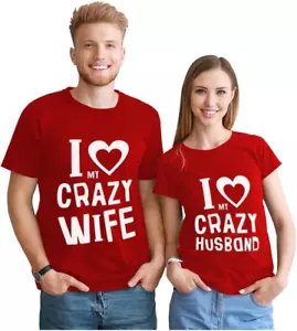 Love My Husband Wife Matching Shirts for Couples Him & Her Gifts Couple Outfits - Picture 1 of 12