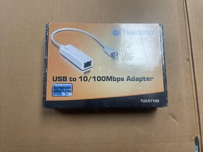 TRENDnet USB to 10/100 Mbps Adapter Network TU2-ET100 NEW Unopened - Image 1 of 4