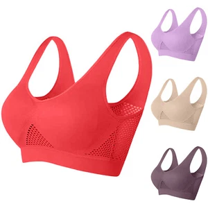 2024 New Women's Breathable Cool Liftup Bra Large Size Breathable Mesh Sport Bra - Picture 1 of 14