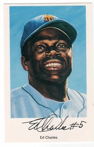 1994 New York Mets '69 Capital Cards Postkarte Promos #10 Ed Charles signiert Autogramm - Bild 1 von 2