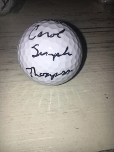 Carol Semple Thompson HOFer Signed  Golf  Ball COA - Picture 1 of 1