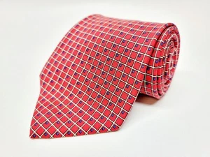 Lauren Ralph Lauren Mens NeckTie Red Blue 100% Silk Business Casual USA 57x3.75" - Picture 1 of 6