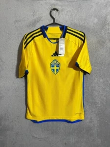 Sweden Home football shirt 2023 Team Jersey Adidas Young Size L (13-14YRS) - Picture 1 of 11