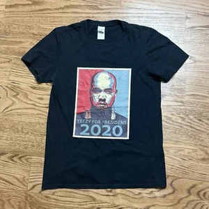 Kanye West Yeezy For President 2020 Merch Graphic Tee Men's Small Black - Picture 1 of 10