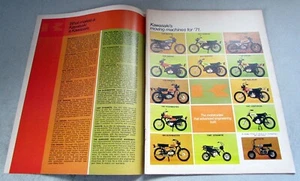 1971 Kawasaki Full Line of Motorcycles Original 2-Page Color Print Ad - Picture 1 of 1