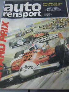 PROGRAMM 1980 ZANDVOORT NIEDERLÄNDISCH GP F1 AUTO RENSPORT NIKI LAUDA ATS GILLES VILLENE - Bild 1 von 8