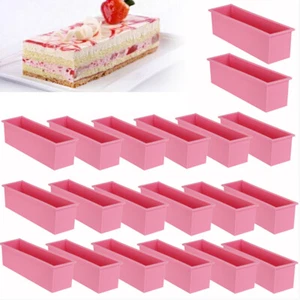 Silicone Rectangle Toast Bread Cake Mold Loaf Pan Pastry Baking Non Stick Mould - Picture 1 of 17