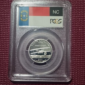 2001 S 25C Silver North Carolina Quarter PCGS PR70DCAM - Picture 1 of 2