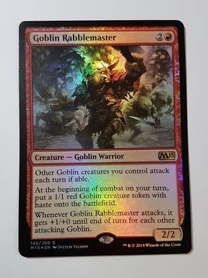 Goblin Rabblemaster - FOIL - Magic 2015 (Magic/mtg) Rare - Image 1 of 2