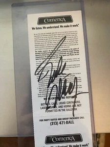 EDDIE MONEY SIGNED DETROIT TIGERS OPENING DAY TICKET STUB 2001 AUTOGRAPH - Picture 1 of 2