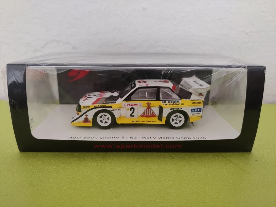 Audi Sport Quattro S1 E2 HB Rohrl-Geistdorfer Montecarlo 1986 1/43 Spark S5190 - Immagine 1 di 3
