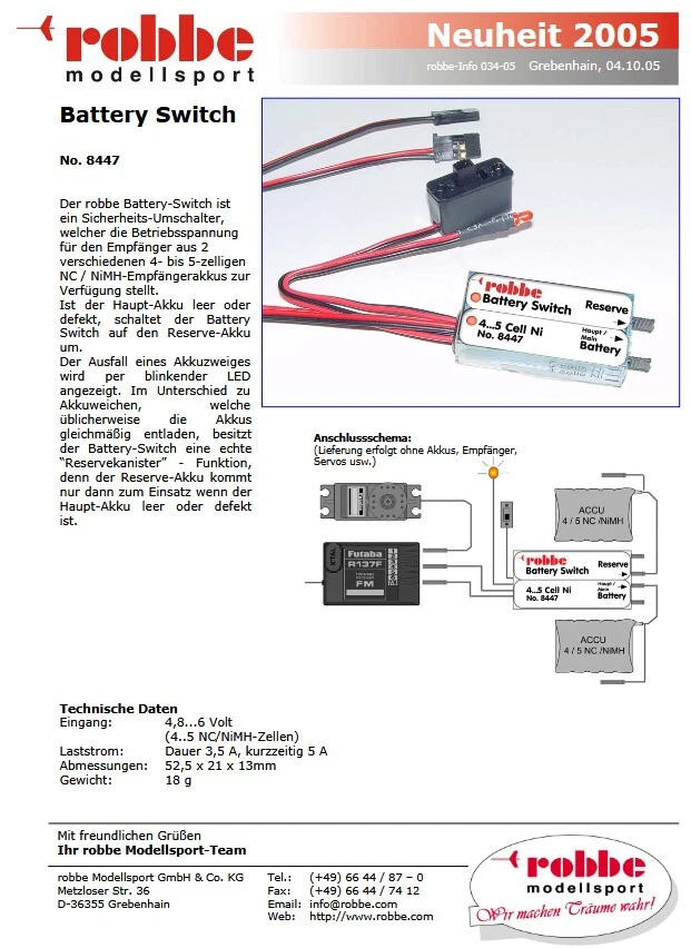 Robbe 8447 Battery Switch - Bild 1 von 4