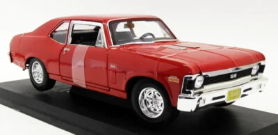 Maisto 1/18 Scale Model Car 46629 - 1970 Chevrolet Nova SS Coupe - Red - Image 1 of 4