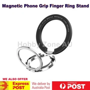 Magnetic Phone Grip Finger With Ring Stand Car Holder Universal Bracket iPhone15 - Picture 1 of 13