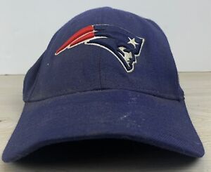 New England Patriots Blue Hat Reebok Hat NFL OSFA Adult Stretch Fit Cap Hat