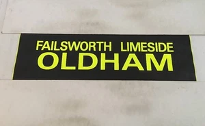 Manchester Bus Blind 90's 35"- Limeside Failsworth Oldham - Picture 1 of 1