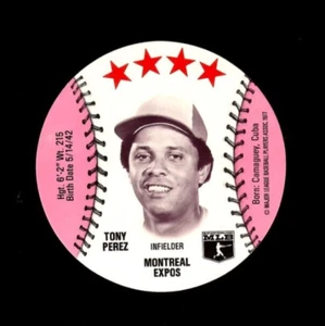 Discos MSA Dairy Isle 1977 Tony Perez Montreal Expos como nuevos - Imagen 1 de 2