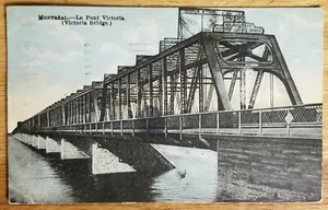 Victoria Bridge Montreal Canada Postcard 1922 Montreal to NJ - Picture 1 of 1