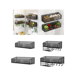 Wall Mount Basket Kitchen Organizer Storage Mesh Bin Kitchen for Home Fruit - Picture 1 of 29