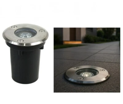 Faretto Segnapasso Incasso LED 1.5W Calpestabile Carrabile Alluminio Tondo IP67 - Immagine 1 di 4