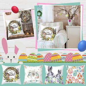 Cute Bunny Cushion Cover For Easter Decoration Pillow Cover Rabbit Pillow Case