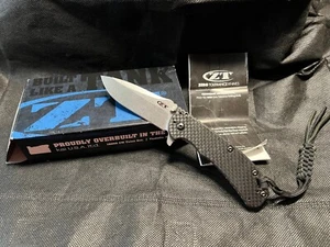 Zero Tolerance 0566CF Hinderer Design 3.25" CPM S35VN Plain Blade Carbon Fiber - Picture 1 of 15