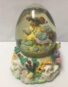 Mercuries 1994 Easter Rabbit Musical Snow Globe Fully Functional! EUC! - Picture 1 of 8