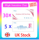 30 Ovulation Tests 5 Pregnancy Test Kits Fertility Urine Test Kits One Step