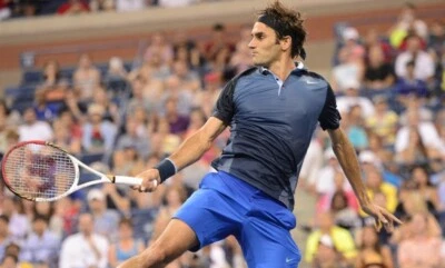 ● RARO RF FEDERER US OPEN 2013 TENIS AZUL PANTALONES CORTOS NIKE TALLA HOMBRE ADULTO L ● Foto 1 de 4
