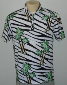 Camisa polo de golf Bad Birdie Palm Trees manga corta para hombre mediana - Imagen 1 de 5