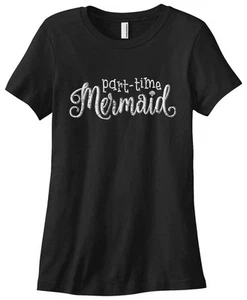 Threadrock Women's Part-time Mermaid T-shirt beach swimming - Picture 1 of 12