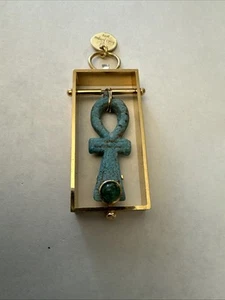 Vintage Solid 18k Yellow Gold Egyptian Pendant - Picture 1 of 12