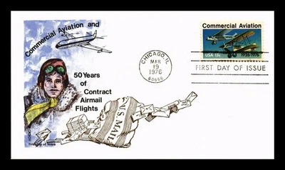 DR JIM STAMPS US COVER COMMERCIAL AVIATION 50TH ANNIVERSARY FDC JACKSON CACHET - Image 1 of 2