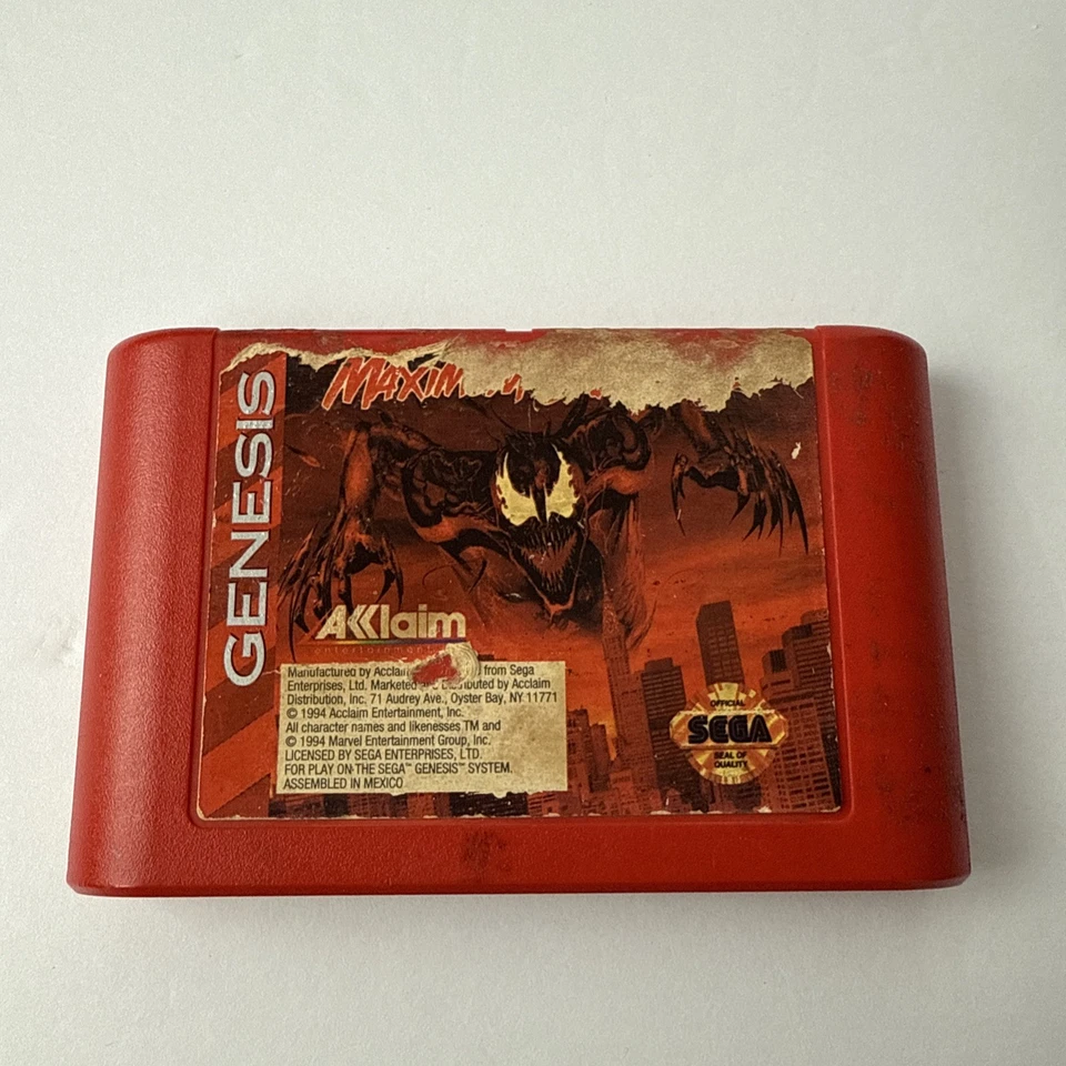 Spider-Man and Venom: Maximum Carnage (Sega Genesis, 1994) Cartridge Only - Image 1 of 4