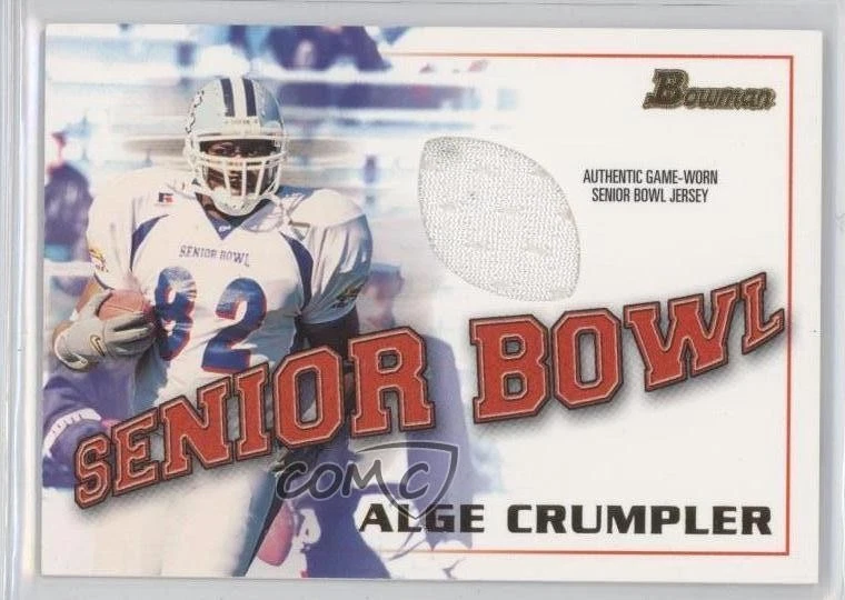2001 Bowman Rookie Jerseys Alge Crumpler #BJ-AC RC - Image 1 of 2