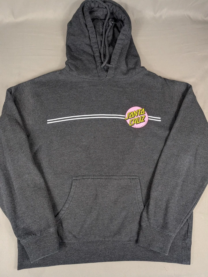 Santa Cruz Sudadera con Capucha Suéter Mujer Extra Grande Negro Rosa Monopatín Foto 1 de 4