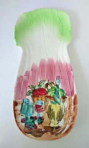 Plato para servir aperitivo de frutas vegetales con forma de apio de la década de 1960 sin marca - Imagen 1 de 8