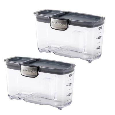 Prepworks 2pc Prokeeper Snack and Pantry Set: Clear & Black Food Storage - Image 1 of 4