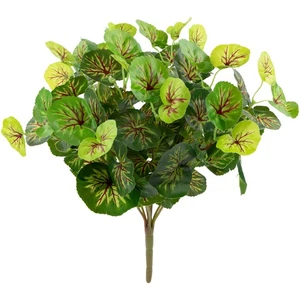 Northlight 18.5" Decorative Artificial Two Tone Green Begonia Spring Floral Bush - Picture 1 of 4
