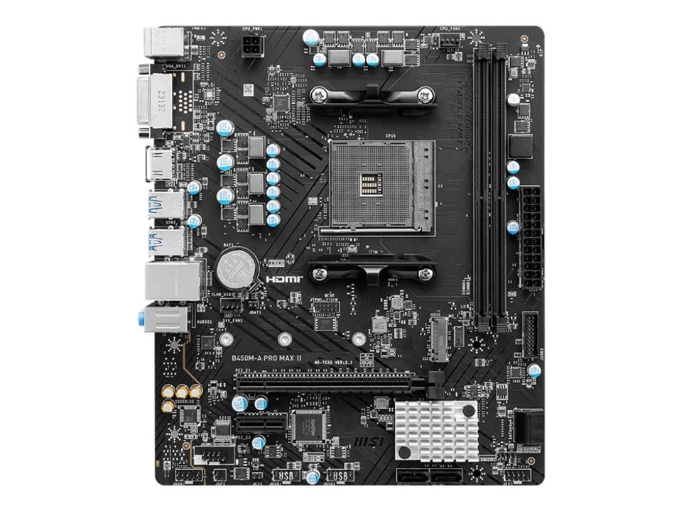 MSI B450M-A PRO MAX II AMD Socket AM4 AMD Ryzen™ 5 Socket B450MAPROMAXII - Immagine 1 di 1