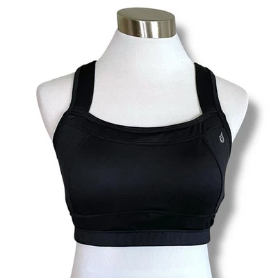 Isis Womens Sports Bra Sz Large Black Wireless CoolMax Full Coverage Gym Workout - Image 1 of 4