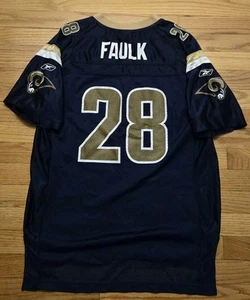 Vintage Reebok St. Louis Rams Marshall Faulk #28 Home Jersey Size Youth XL - Picture 1 of 6