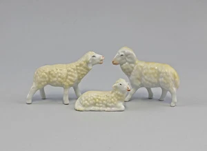 9986023-a Porzellan Figur 3 Schafe Lindner handbemalt H6-9cm - Picture 1 of 1