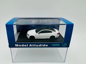 MODEL ATTUDIDE 1:64 BMW M3 E92 PEARL WHITE - Imagen 1 de 5