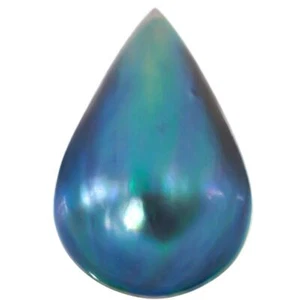Lágrima de pera 20 mm azul gris Mabe cultivada suelta aaa perla grado joyería - Imagen 1 de 2