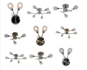 Modern Ceiling Lights and Wall Lights, Choice of Finishes - LED Compatible - Picture 1 of 10